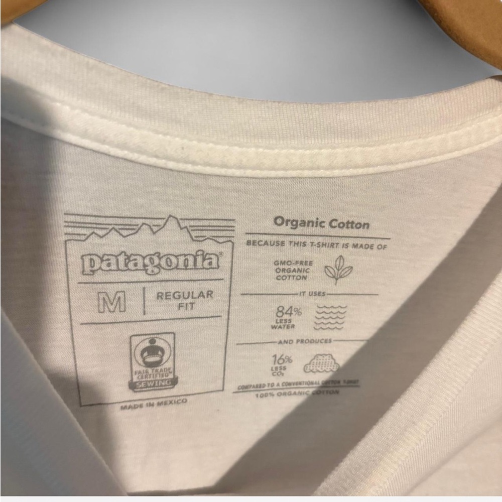 Patagonia White Short Sleeve Tee with Buffalo Graphic - Picture 2 of 5